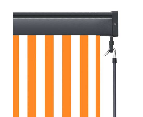 Jaluzea tip rulou de exterior, alb și portocaliu, 80 x 250 cm, 6 image
