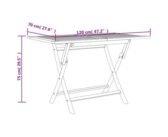 Set masă pentru grădină, lemn masiv de tec, 5 piese, 10 image