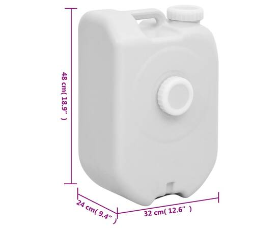 Rezervor de apă portabil cu adaptor, gri, 24 l, 9 image