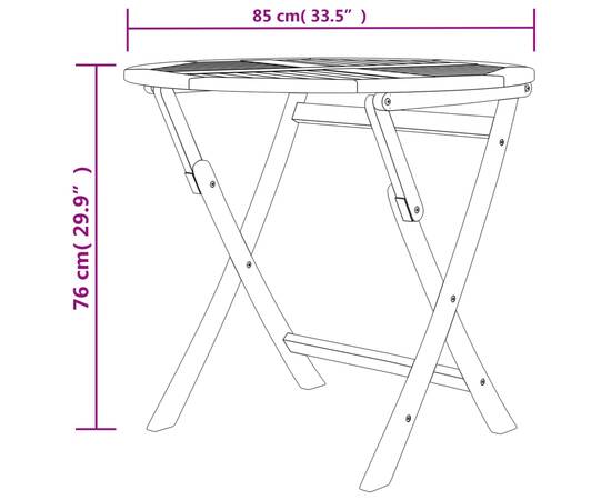 Set masă pentru grădină, lemn masiv de tec, 5 piese, 10 image