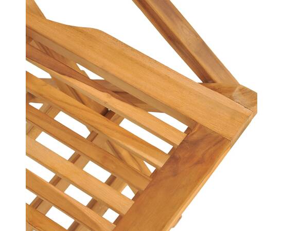 Set masă pentru grădină, lemn masiv de tec, 5 piese, 6 image