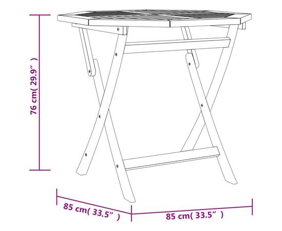 Set masă pentru grădină, lemn masiv de tec, 5 piese, 10 image