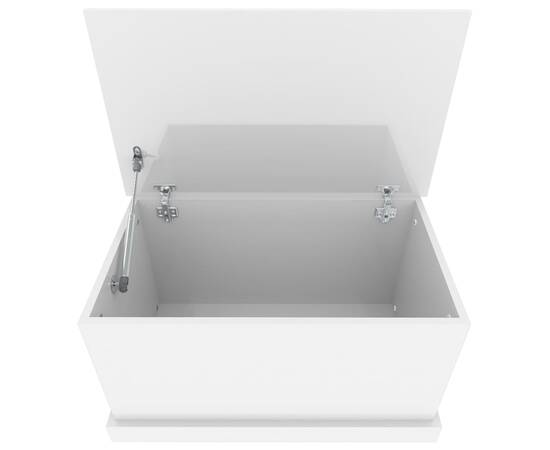 Cutie de depozitare, alb extralucios 70x40x38 cm lemn prelucrat, 8 image