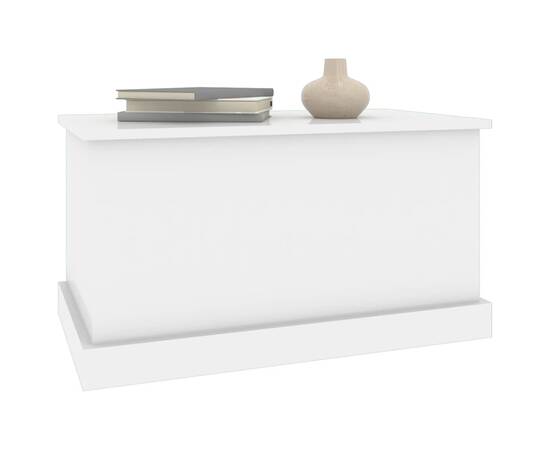 Cutie de depozitare, alb extralucios 70x40x38 cm lemn prelucrat, 4 image