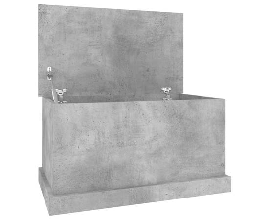 Cutie de depozitare, gri beton, 70x40x38 cm, lemn prelucrat, 2 image
