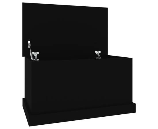 Cutie de depozitare, negru, 70x40x38 cm, lemn prelucrat, 2 image