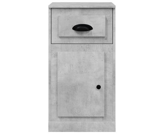 Dulap lateral cu sertar, gri beton, 40x50x75 cm lemn prelucrat, 6 image