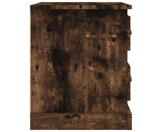 Noptieră, stejar afumat, 39x39x47,5 cm, lemn prelucrat, 8 image