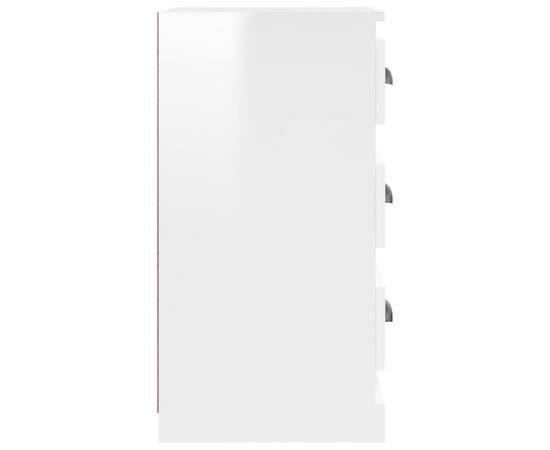 Servantă, alb extralucios, 36x35,5x67,5 cm, lemn prelucrat, 5 image