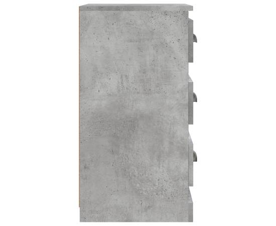 Servantă, gri beton, 36x35,5x67,5 cm, lemn prelucrat, 5 image