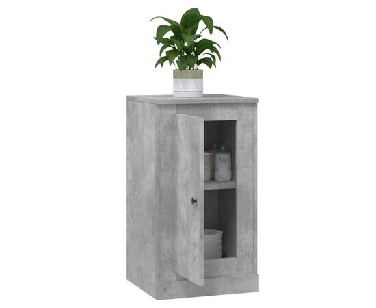 Servantă, gri beton, 37,5x35,5x67,5 cm, lemn prelucrat, 5 image