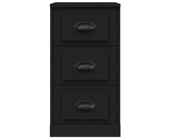 Servantă, negru, 36x35,5x67,5 cm, lemn prelucrat, 4 image