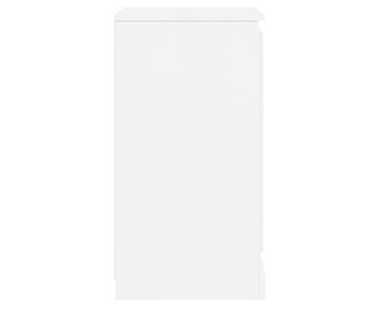 Servante, 2 buc., alb extralucios, 37,5x35,5x67,5 cm, lemn, 9 image