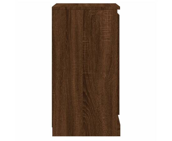 Servante, 2 buc. stejar maro, 37,5x35,5x67,5 cm, lemn prelucrat, 9 image