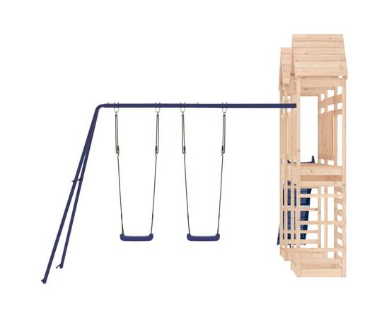 Set de joacă pentru exterior, lemn masiv de pin, 4 image