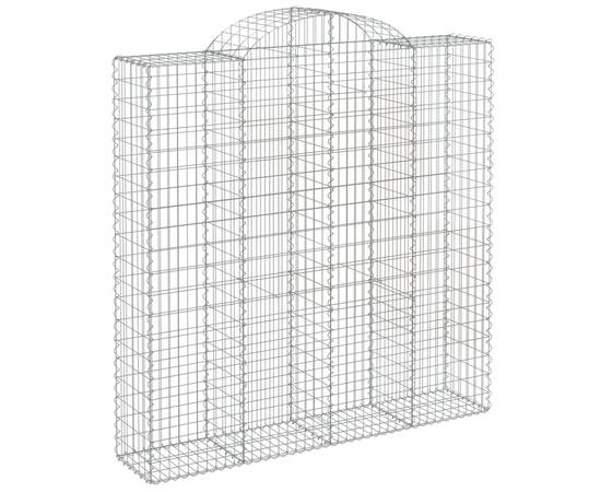 Coșuri gabion arcuite, 3 buc 200x50x200/220 cm, fier galvanizat, 3 image