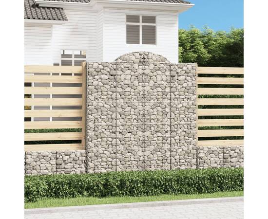 Coșuri gabion arcuite, 7 buc, 200x50x220/240cm, fier galvanizat