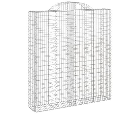 Coșuri gabion arcuite, 7 buc, 200x50x220/240cm, fier galvanizat, 3 image