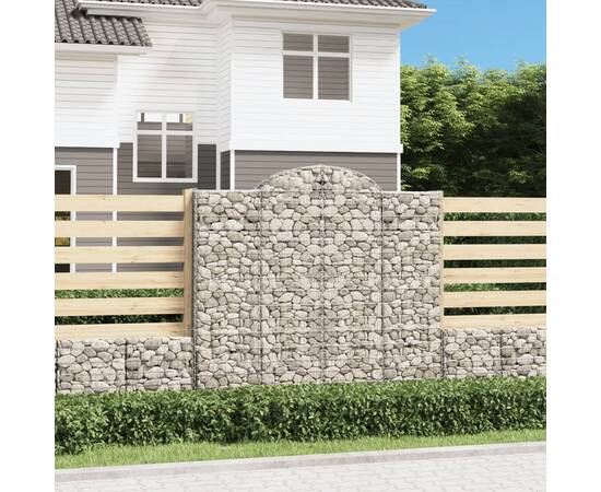 Coșuri gabion arcuite 10 buc, 200x50x180/200cm, fier galvanizat