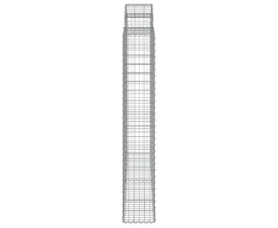 Coșuri gabion arcuite 3 buc, 200x50x180/200 cm, fier galvanizat, 5 image