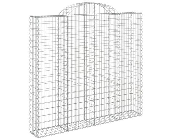 Coșuri gabion arcuite 5 buc, 200x50x180/200 cm, fier galvanizat, 3 image