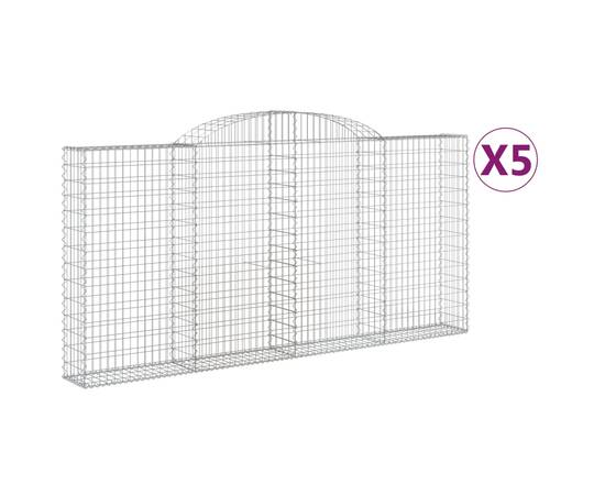 Coșuri gabion arcuite 5 buc. 300x30x140/160 cm fier galvanizat, 2 image