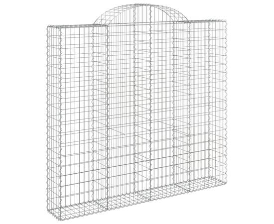 Coșuri gabion arcuite 6 buc, 200x50x180/200 cm, fier galvanizat, 3 image