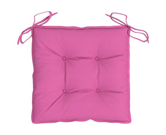 Perne pentru scaun, 4 buc., roz, 40x40x7 cm, material textil, 4 image