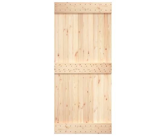 Ușă de hambar, 100x210 cm, lemn masiv de pin, 5 image