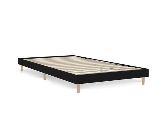 Cadru de pat, negru, 90x190 cm, lemn prelucrat, 2 image