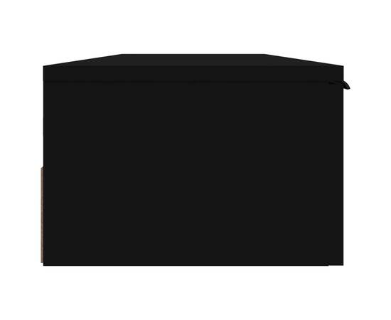 Dulap de perete, negru, 102x30x20 cm, lemn prelucrat, 7 image