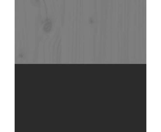 Masă de grădină, gri, 159,5x82,5x110 cm, lemn masiv de pin, 6 image