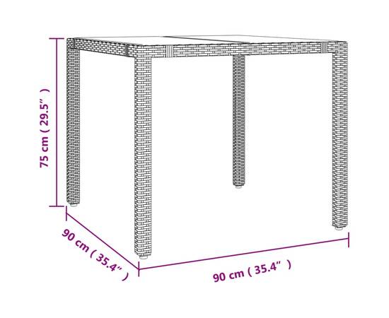 Set mobilier de grădină cu perne, 5 piese, bej, poliratan, 10 image