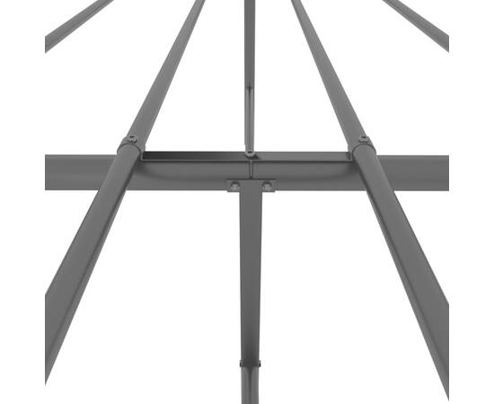Cadru pat metalic cu tăblie de cap/picioare, negru, 120x190 cm, 8 image
