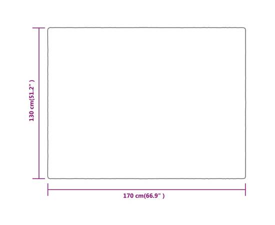 Pătură, crem, 130x170 cm, poliester, 5 image