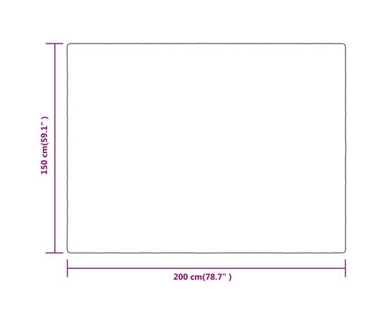 Pătură, crem, 150x200 cm, poliester, 5 image