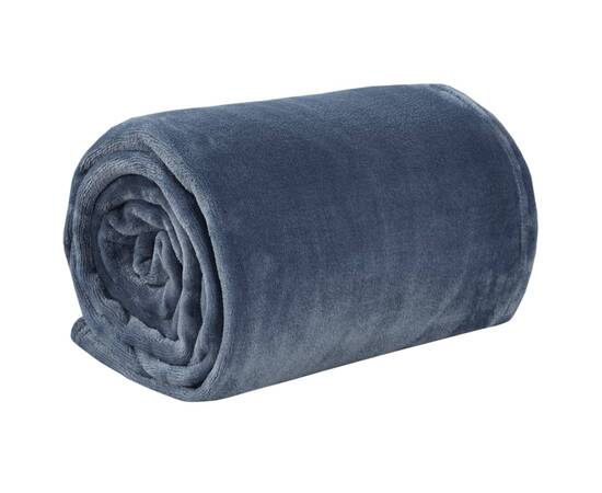 Pătură, gri suprem, 130x170 cm, poliester, 2 image