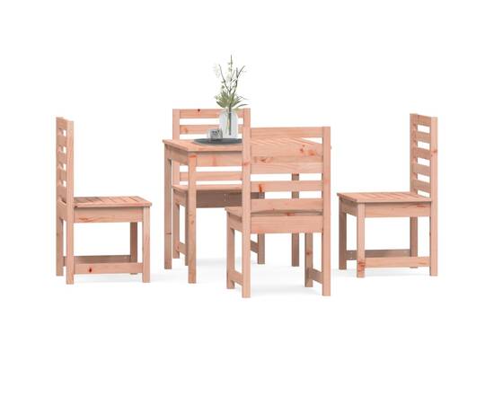 Set cu masă de grădină, 5 piese, lemn masiv douglas, 4 image