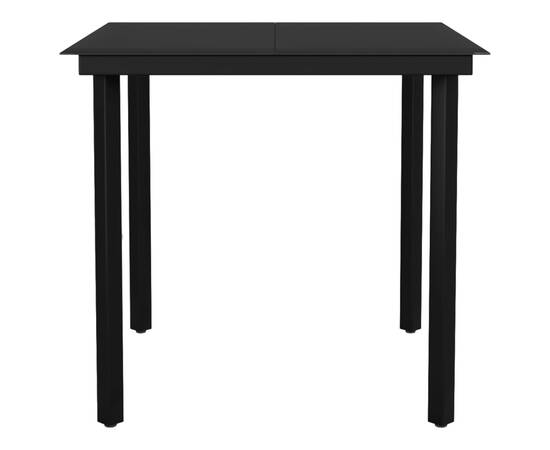 Set cu masă pentru grădină, 3 piese, negru, ratan pvc, 8 image