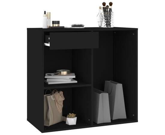 Dulap pentru cosmetice, negru, 80x40x75 cm, lemn prelucrat, 7 image