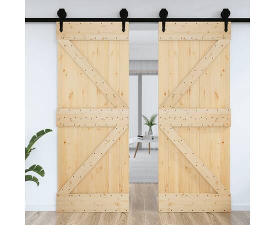 Ușă, 70x210 cm, lemn masiv de pin, 3 image