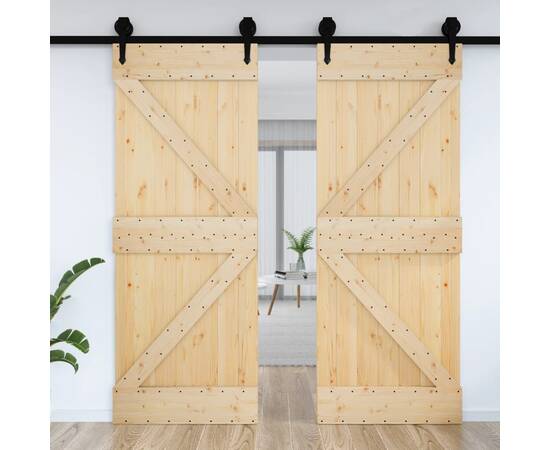 Ușă, 85x210 cm, lemn masiv de pin, 3 image