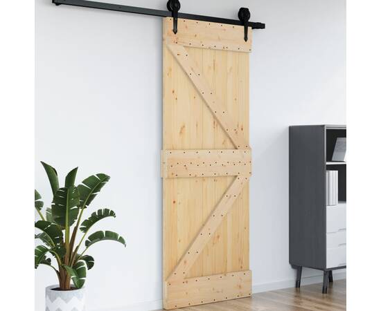 Ușă, 95x210 cm, lemn masiv de pin, 4 image