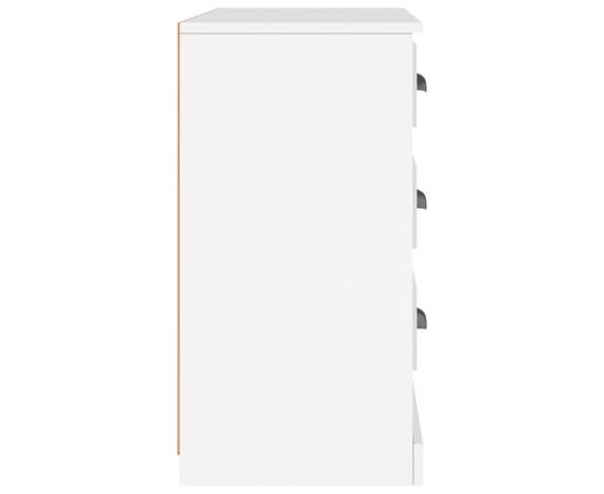 Servantă, alb, 104,5x35,5x67,5 cm, lemn prelucrat, 5 image