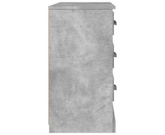 Servantă, gri beton, 104,5x35,5x67,5 cm, lemn prelucrat, 5 image
