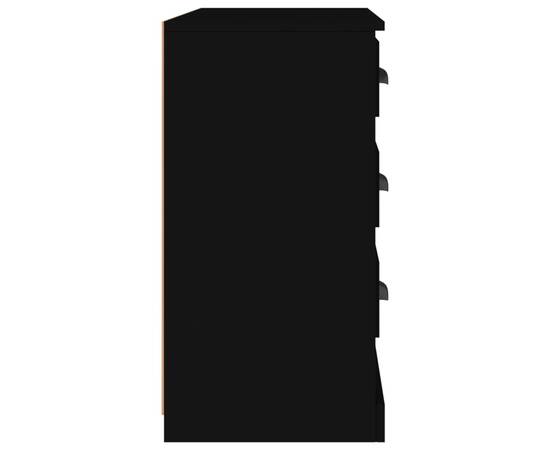Servantă, negru, 104,5x35,5x67,5 cm, lemn prelucrat, 5 image