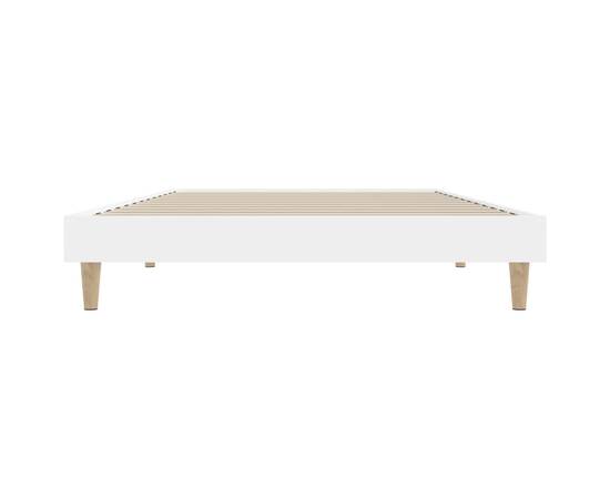 Cadru de pat, alb, 100x200 cm, lemn prelucrat, 6 image