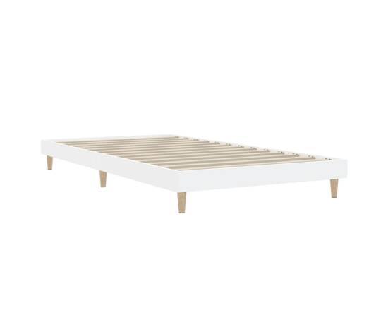 Cadru de pat, alb, 100x200 cm, lemn prelucrat, 3 image