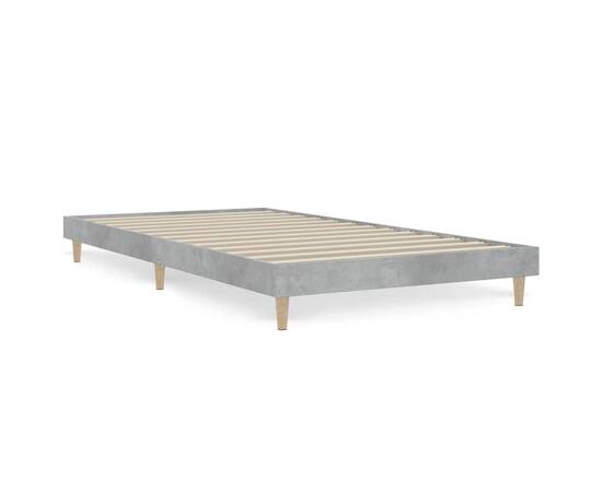 Cadru de pat, gri beton, 100x200 cm, lemn prelucrat, 2 image