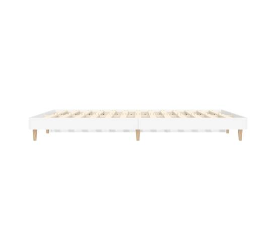 Cadru de pat, alb, 120x190 cm, lemn prelucrat, 7 image